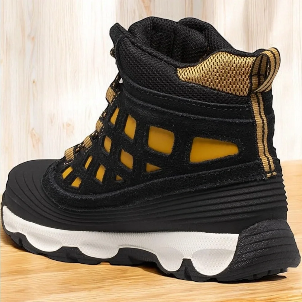 MERRELL Thermoshiver Copper/Black - Waterproof Snow Boot Shoes, Boys Size 5
